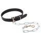 Perro Collar Cuero c/Cadena 55cm 